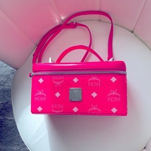 MCM Rockstar Visetos Vanity Pink Leather Tote